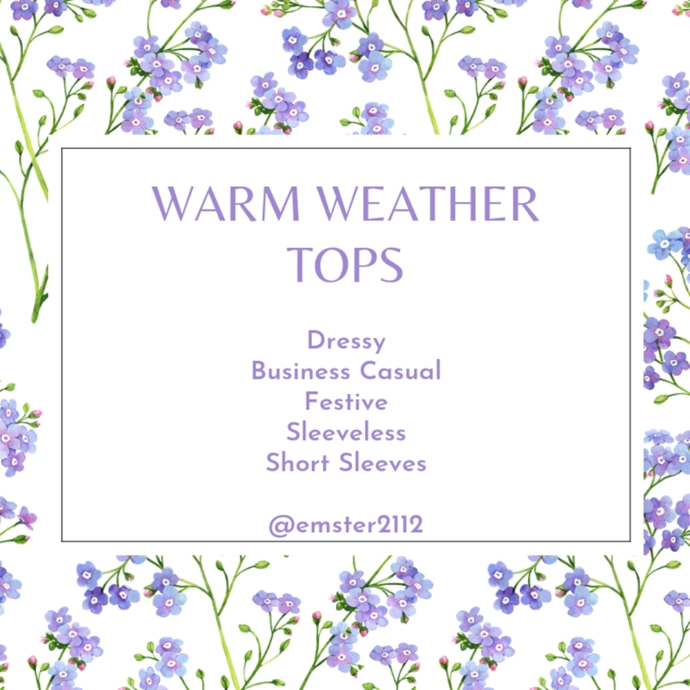 COPY - Warm Weather Tops